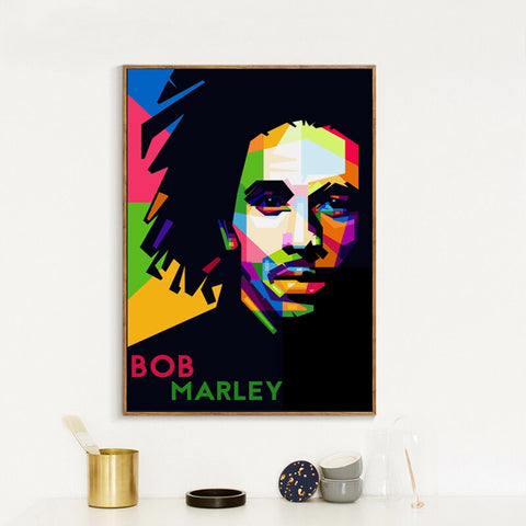 Tableau Bob Marley coloré