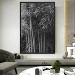 tableau jungle tropicale noir et blanc