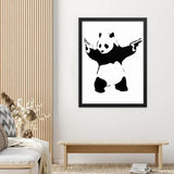 tableau banksy panda with guns