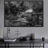 tableau deco jungle noir et blanc 